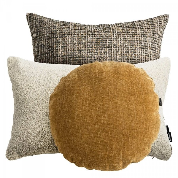 Beige-Brown Decorative Pillow Set Teli
