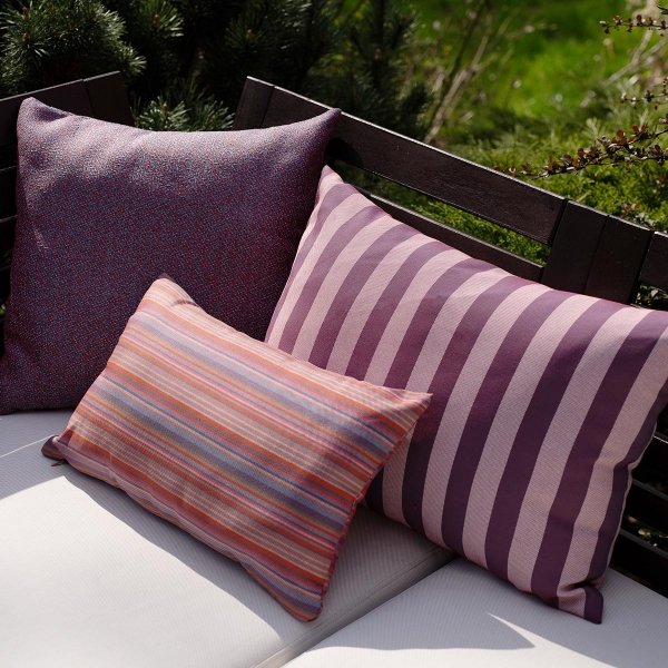 Pink-Purple Garden Pillow in Stripes 60x40