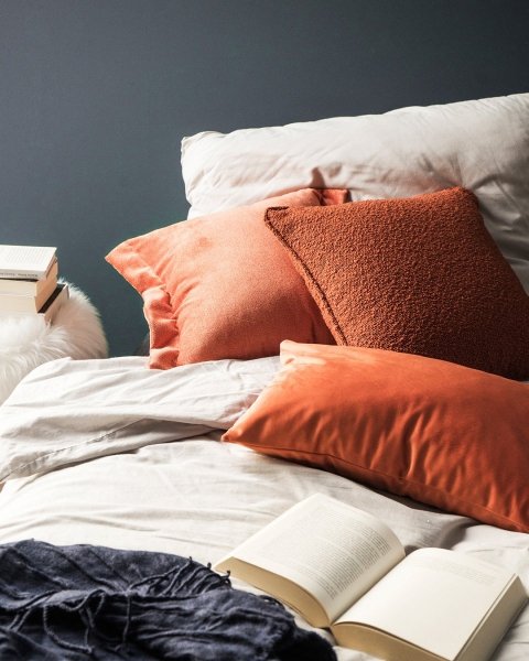 Velvet Orange Decorative Pillow 50x30