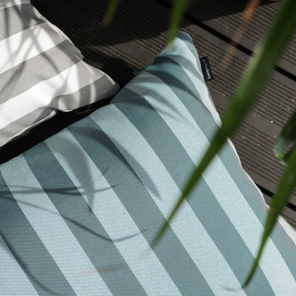 Green striped garden pillow 60x40