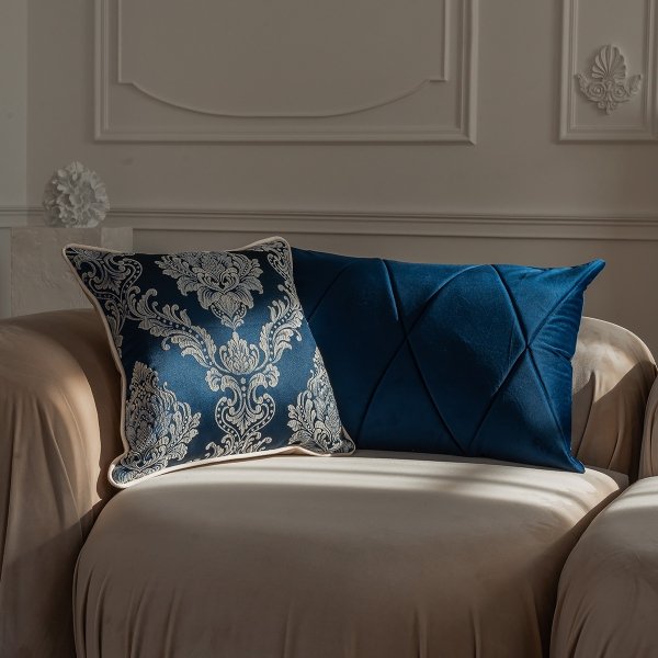 Touch decorative cushion navy blue 60x40 MOODI