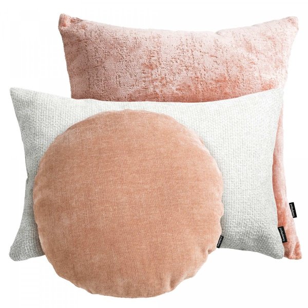 Peach Decorative Cushion Set Bergen