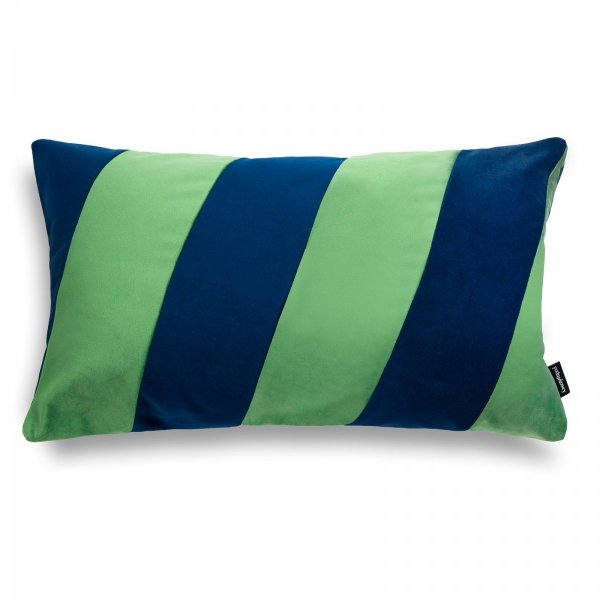 Stripes Green-Navy Decorative Cushion 50x30