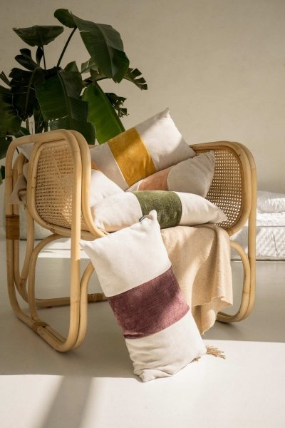 Rolo Cream-Purple Decorative Cushion 50x30