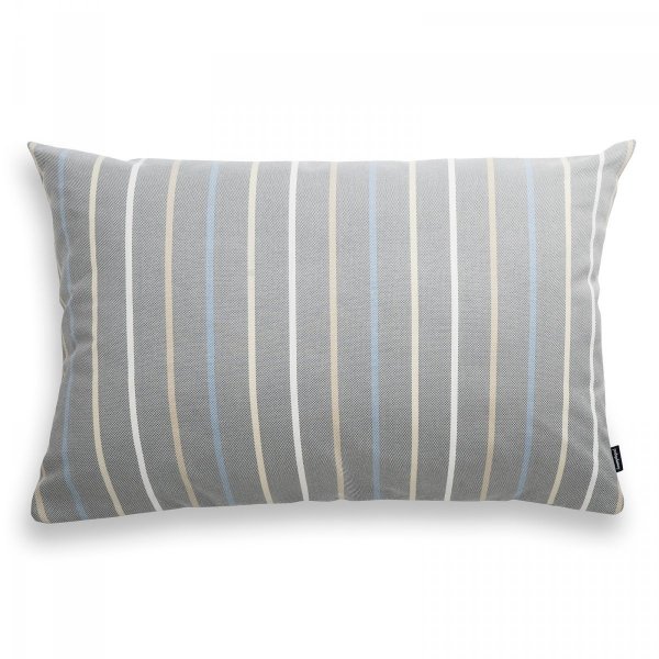 Grey Striped Garden Cushion 60x40