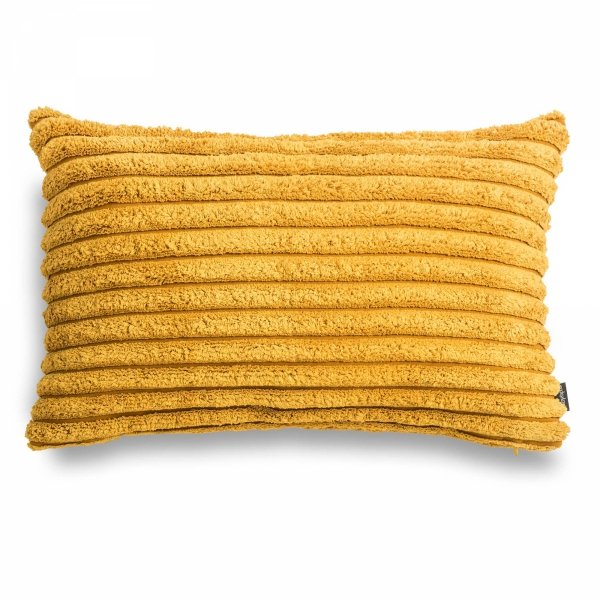 Cord żółta poduszka dekoracyjna 50x30