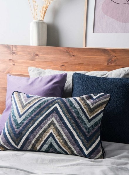 Boho fioletowa poduszka dekoracyjna 60x40