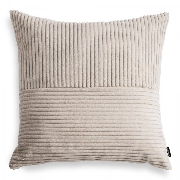 Cord Slim kremowa poduszka dekoracyjna 45x45