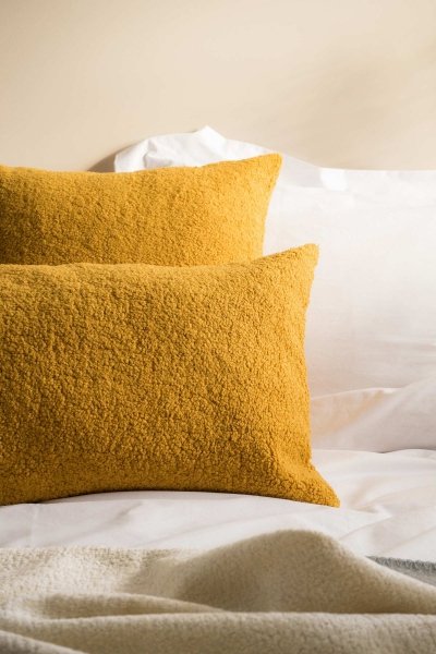 Cozy duża miodowa poduszka dekoracyjna boucle 50x50
