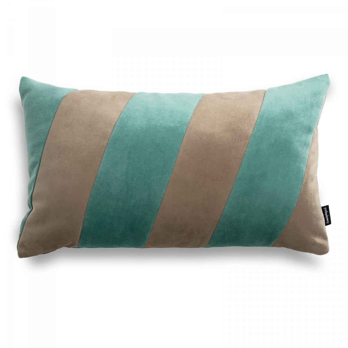 Stripes Beige-mintfarbenes Dekokissen 50x30
