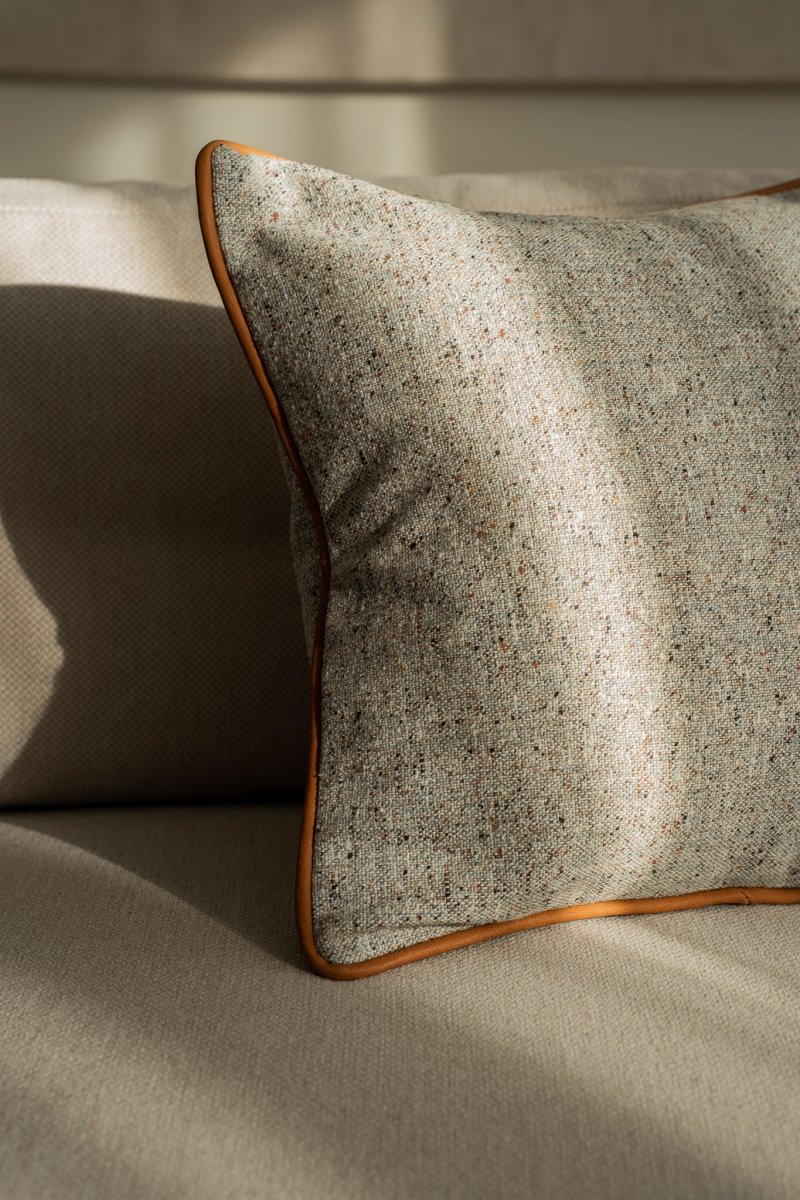 Graues Dekokissen WOOL 45x45