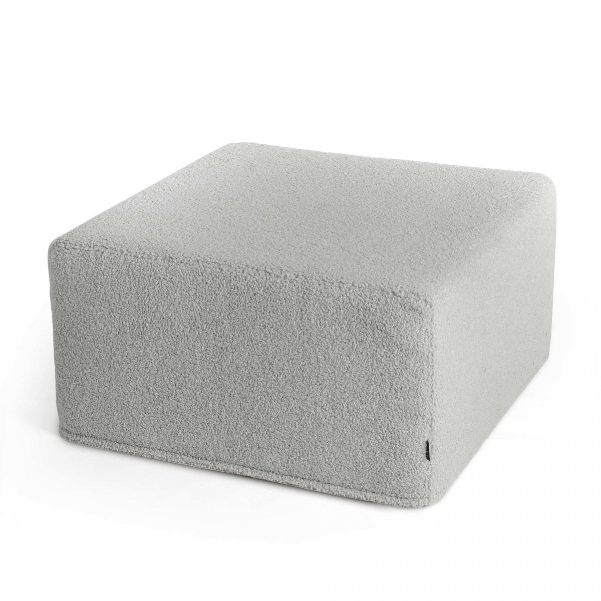 Large Square Grey Pouffe Cozy 60x30