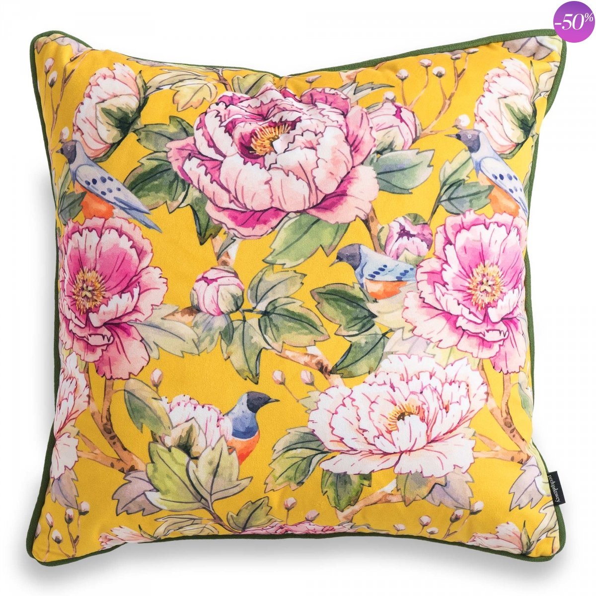 Poduszka dekoracyjna Peonie miodowe 45x45