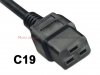 Kabel zasilający z uziemieniem C19/C20 - przedłużacz 1,5m