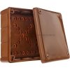 Puszka elektr. hermetyczna natynkowa 110x110mm IP55 WIKAT, brązowa