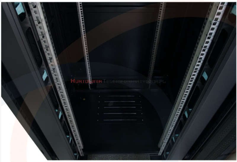 IP-TIME Szafa RACK 19" stojąca 47U 800x800mm, drzwi blacha/szkło, czarna
