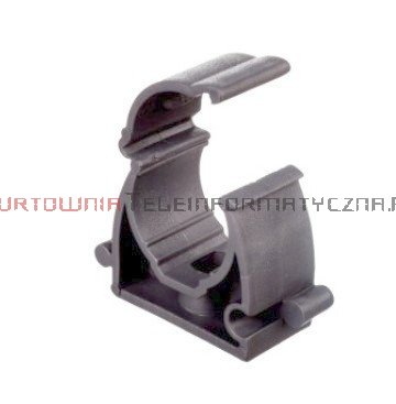 Uchwyt zamknięty do rur 22mm szary