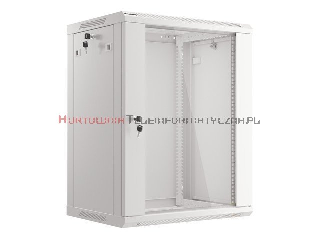 Lanberg Szafa RACK 19&quot; wisząca 18U, 600, otwory montażowe na nogi, szara