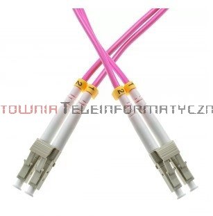 Patch cord światłowodowy LC/UPC-LC/UPC MM OM4 50/125, duplex, 1m