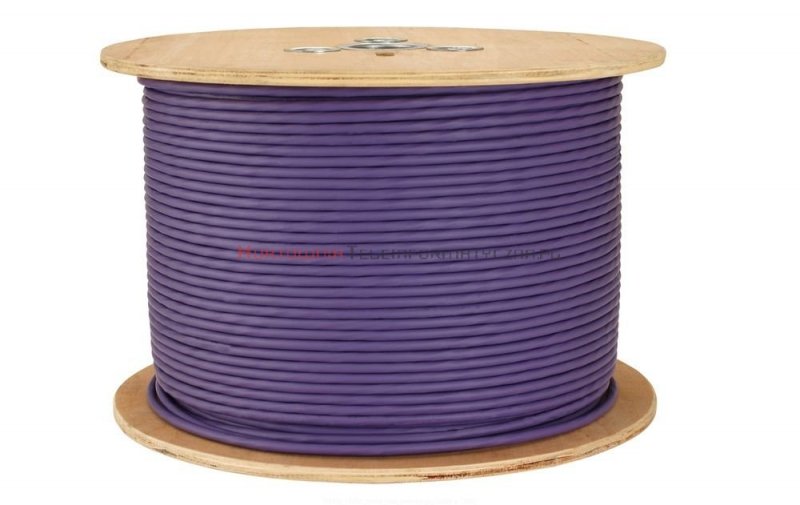 SOLARIX kabel F/UTP, drut, LSOH Dca, fioletowy, kat.6 - 500m