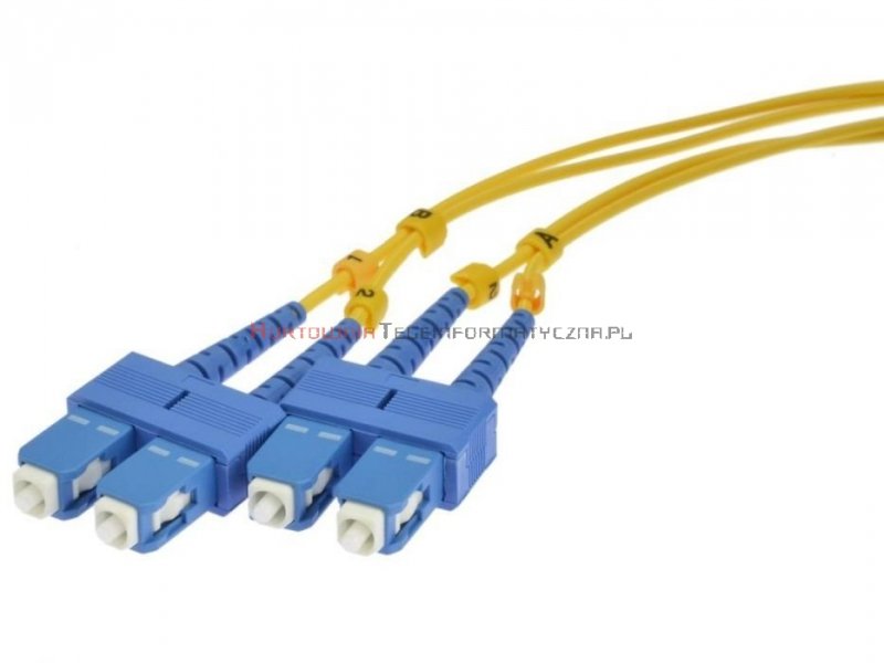 Patch cord światłowodowy SC/UPC-SC/UPC SM 9/125, duplex, 1m