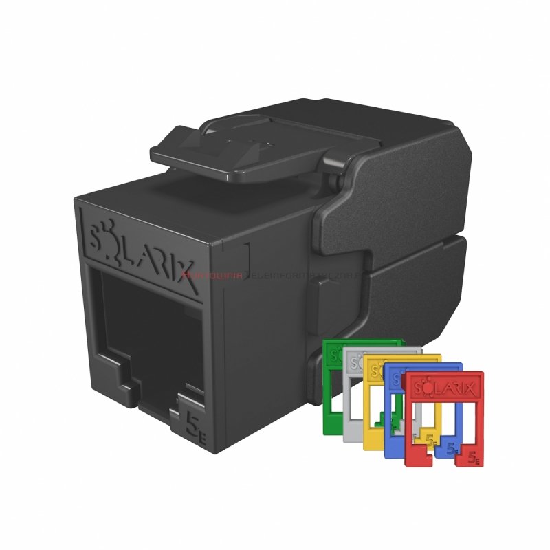 SOLARIX keystone ND short kat.5e UTP, beznarzędziowy, czarny