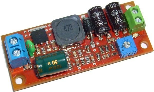 Moduł obniżający napięcie dla jednej kamery 25W, Uwe=32÷50V, Uwy=3,3÷12V