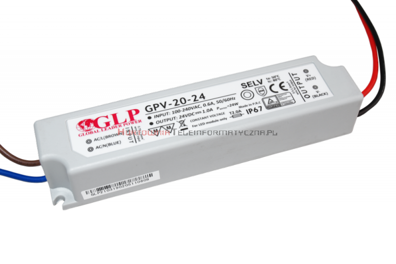 MW/GLOBAL POWER zasilacz impulsowy 24V/0,5A IP67