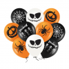 Balony HALLOWEEN dynia, kości, pajęczyna, pająk -10szt