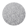 Podkład pod tort okrągły gruby (12mm) SREBRNY 40cm - Modecor