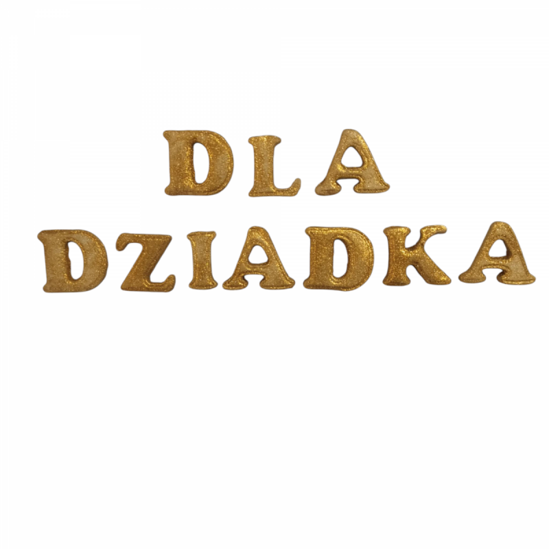 Cukrowe Literki - DLA DZIADKA | Dekoracja na Torty i Wypieki 1 komplet
