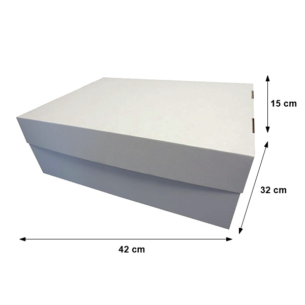 Pudełko karton PROSTOKĄTNY na tort księgę 42x32x15 cm