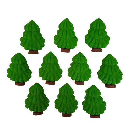 Dekoracja Ozdoba Cukrowa ŚWIĄTECZNA CHOINKA 10 szt