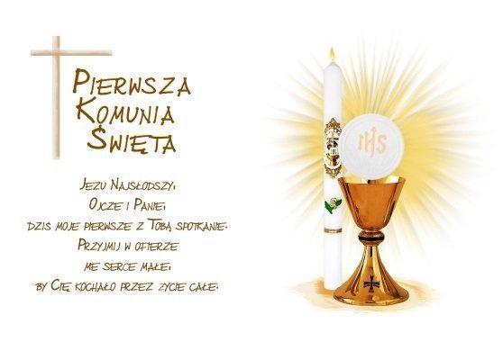 Opłatek waflowy na tort prostokątny KOMUNIA HOSTIA IHS