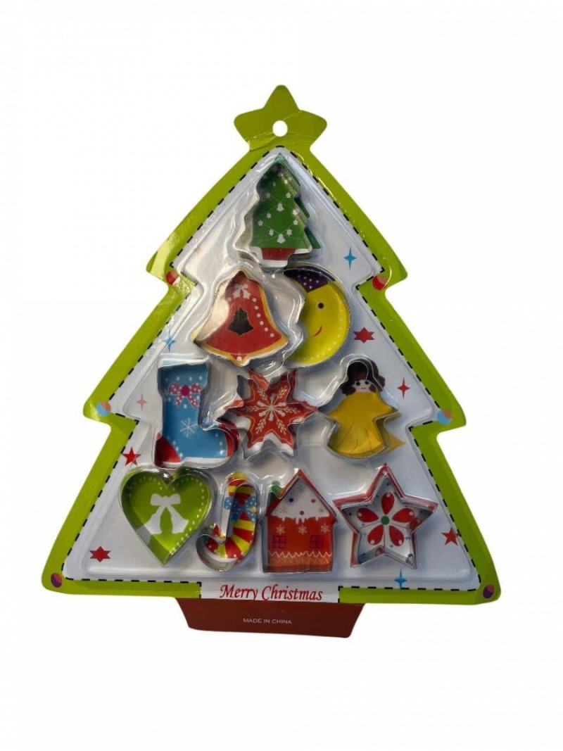 Foremki metalowe do ciastek Bożonarodzeniowe 10 szt – zestaw