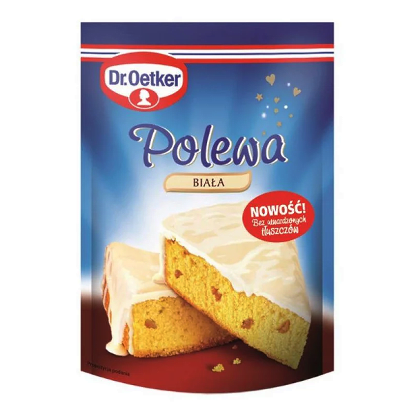 Gotowa polewa do ciast i tortów BIAŁA czekolada 100g - Dr.Oetker