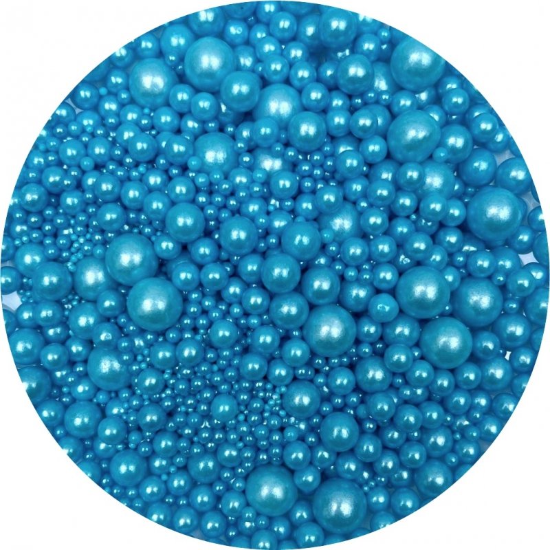 Posypka Cukrowa BLUE BUBLES 100 g – Niebieskie Kuleczki na Tort