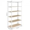 Regał magazynowy 222x110x50 cm stal galwanizowana 6 półek 1050 kg ModernHome