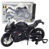 Motocykl Sportowy Metalowy Światła Dźwięki Czarny S1000 1:12