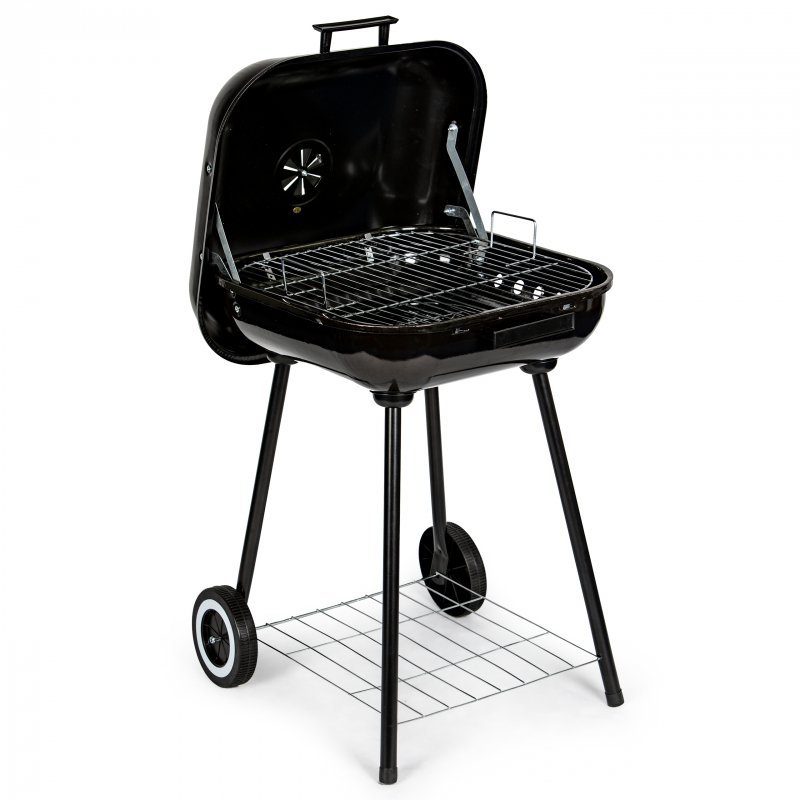 Grill węglowy ogrodowy z pokrywą na zawiasach + kółka MultiGarden