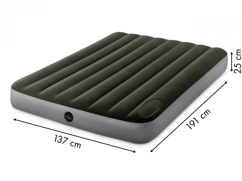Duży materac dmuchany dwuosobowy 191x137 cm do spania z pompką INTEX 64762