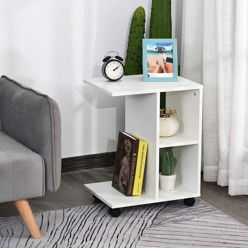 Stolik kawowy szafka nocna na kółkach organizer ModernHome