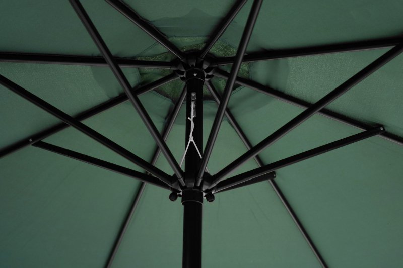 Parasol ogrodowy duży 3 m skośny łamany z korbą zielony MultiGarden