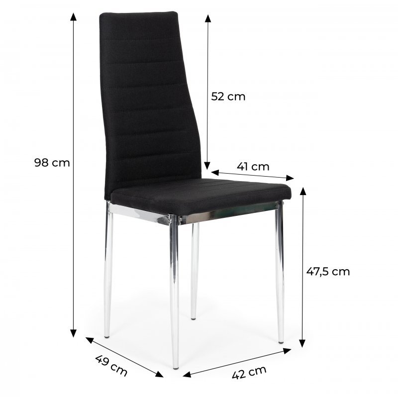 Krzesła zestaw 4 szt do salonu jadalni chromowane nogi ModernHome
