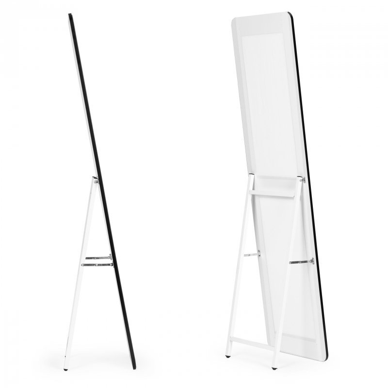 Duże stojące lustro prostokątne wąska rama 148 cm ModernHome