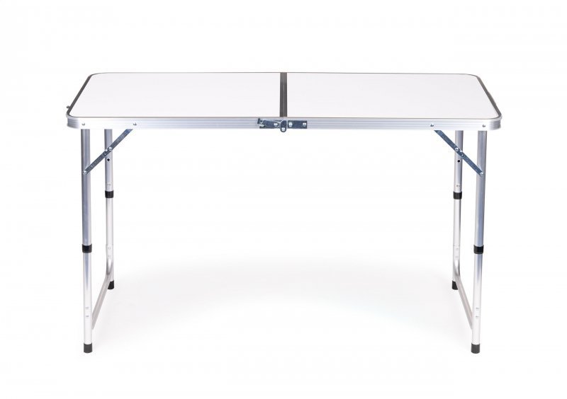 Stolik turystyczny stół składany kemping biały blat 120x60 cm MultiGarden