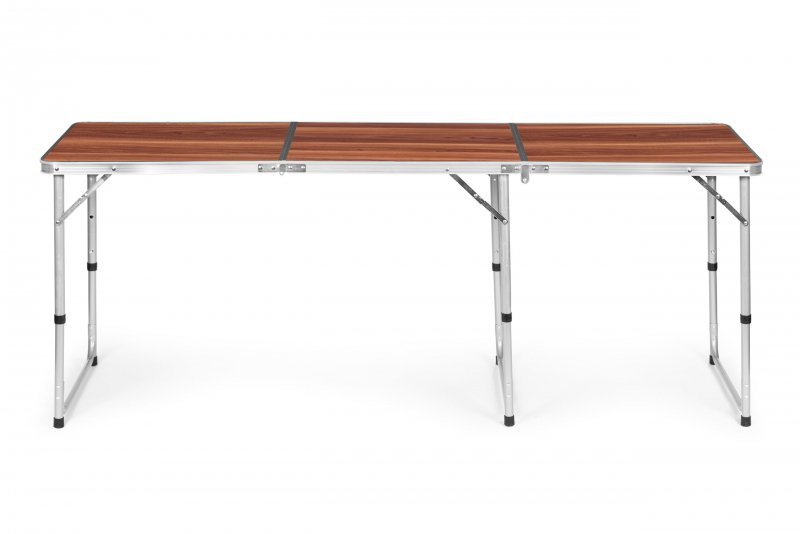Stolik turystyczny stół składany kemping brązowy blat 180x60 cm MultiGarden