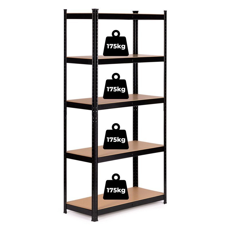 Regał metalowy magazynowy 180x90x40 cm do garażu piwnicy 5 półek 875 kg ModernHome