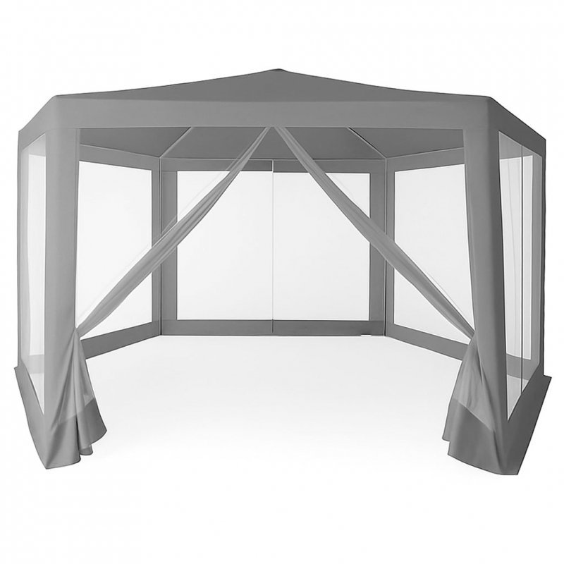 Namiot pawilon ogrodowy handlowy 2x2x2 m z moskitierą szary MultiGarden