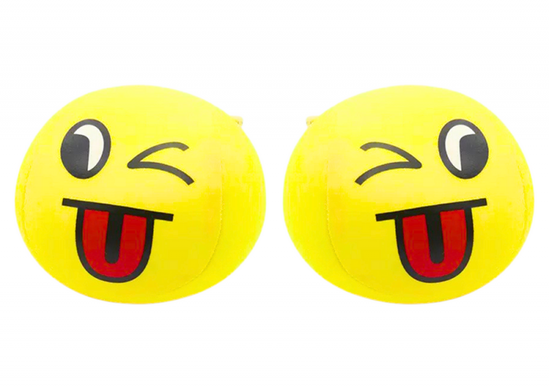 Miękka Piłeczka Piłka Buźka Emoji Żółta 9cm